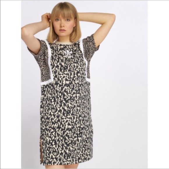 leopard print adidas dress
